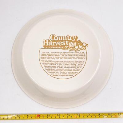 VINTAGE COUNTY HARVEST â€œCHERRY PIEâ€ 11â€ CERAMIC PIE PLATE