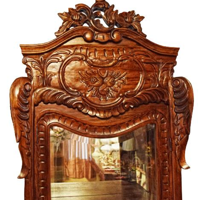 Antique Hand Carved Mahogany Claw Foot China Cabinet Curio Glass Doors and Sides 79" x 27" x 15"