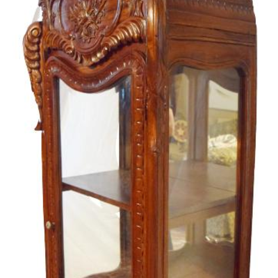 Antique Hand Carved Mahogany Claw Foot China Cabinet Curio Glass Doors and Sides 79" x 27" x 15"