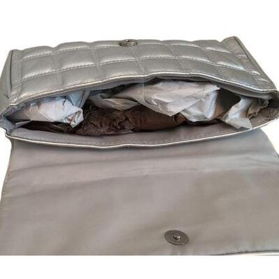 Givenchy Silver Clutch or Cosmetic Bag NWOT