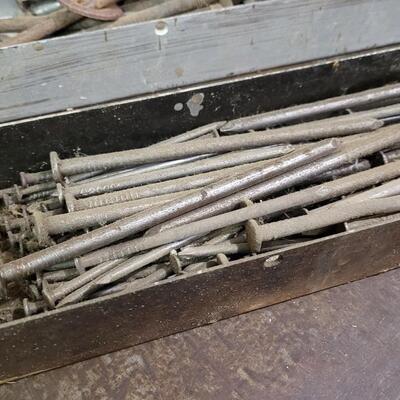 Lot 96: (2) Vintage Hardware Pans + Assorted Hardware Lot #1