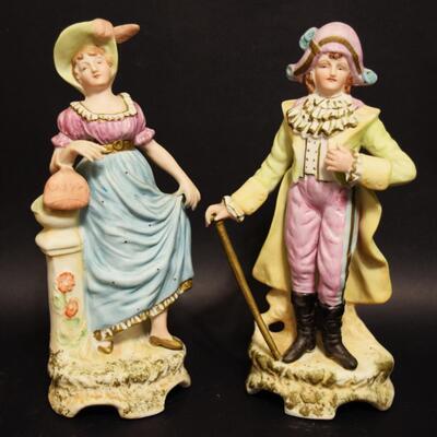 Pair of Vintage Figurines Made in Japan 7.5" Tall