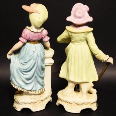 Pair of Vintage Figurines Made in Japan 7.5" Tall