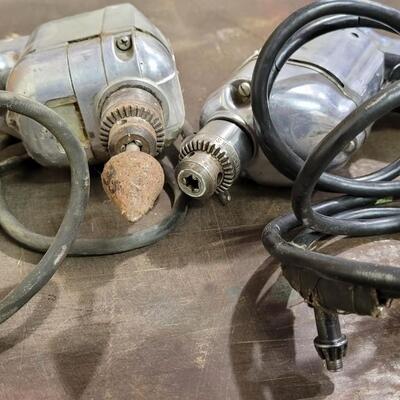 Lot 113: (2) Corded Vintage Drills 