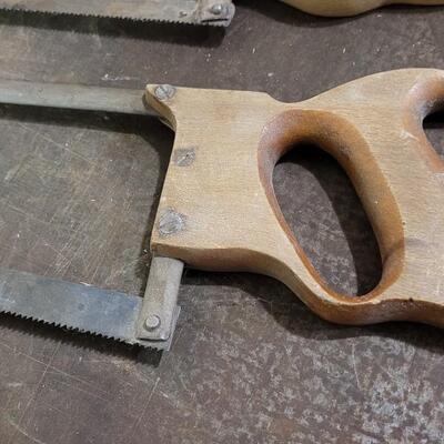 Lot 122: (2) Vintage Hacksaws Wood Handle 