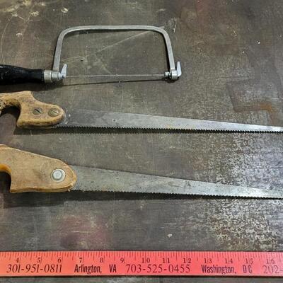 Lot 124: (3) Assorted Small Hand Saws 