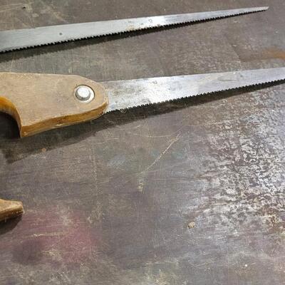 Lot 124: (3) Assorted Small Hand Saws 