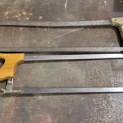 Lot 125: (2) Vintage Large Hand Saws