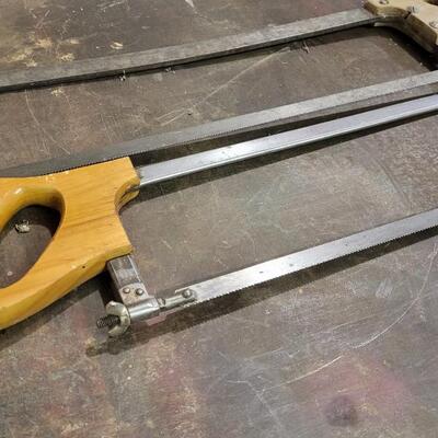 Lot 125: (2) Vintage Large Hand Saws