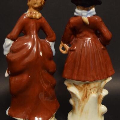 Pair of Vintage Figurines Victorian Couple 8" Tall