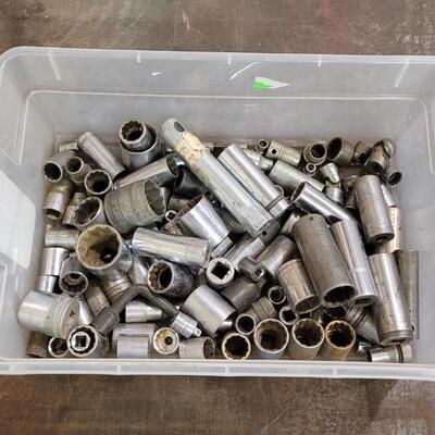 Lot 135: Assortment of Various Size/Maker Sockets 