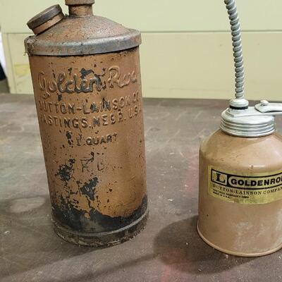 Lot 137: (2) Vintage Oil Cans by Golden Rod