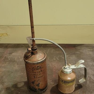Lot 137: (2) Vintage Oil Cans by Golden Rod