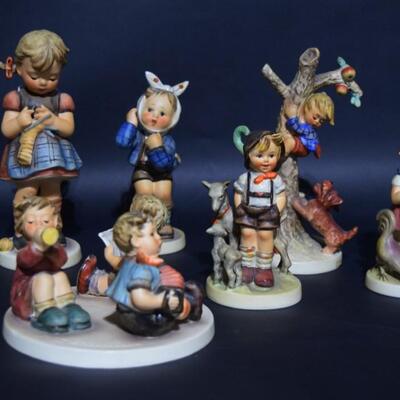 Collection of Hummel Figurines Set of Various Sizes and Hallmarks