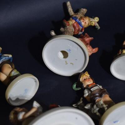 Collection of Hummel Figurines Set of Various Sizes and Hallmarks