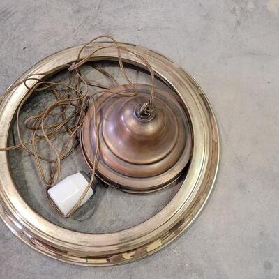 Lot 146: Vintage Lighting Fixture and Metal Accent Rings