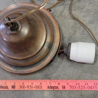 Lot 146: Vintage Lighting Fixture and Metal Accent Rings