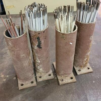 Lot 148: Assortment of Welding Rods w/ Case Iron Holders