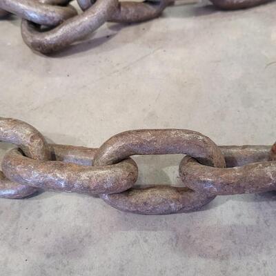 Lot 158: Large Vintage Tow Chain w/ (2) Hooks 