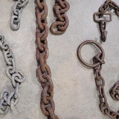 Lot 159: Assorted Metal Chain Link Sections 