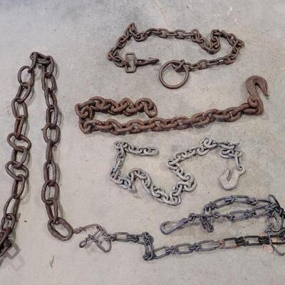 Lot 159: Assorted Metal Chain Link Sections 