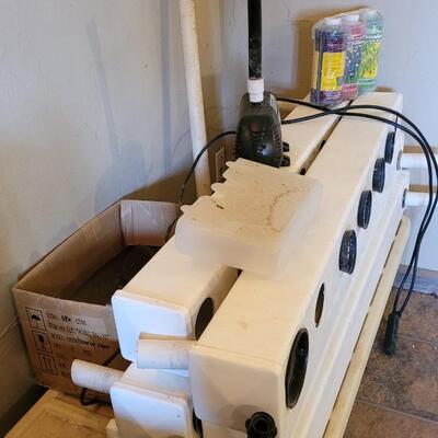 Lot 164: Hydroponic Growing System w/ Trays, Reservoir and Pump + New Nutrient Bundle