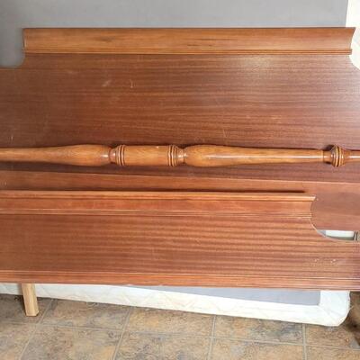 Lot 180: Full Size Bed with Casters & Box Spring