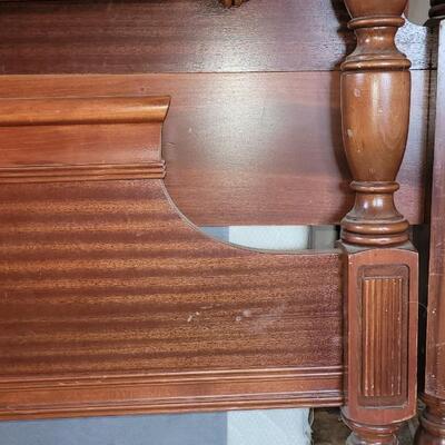 Lot 180: Full Size Bed with Casters & Box Spring