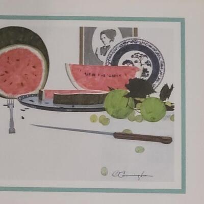 Lot 183: Still Life Print by Cunningham 