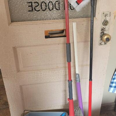Lot 185: Mop, Bucket, Duster and other Cleaning Items