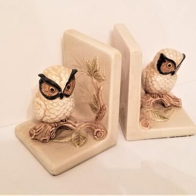 Lot #100  Cute Vintage pair of Owl Bookends - Japan