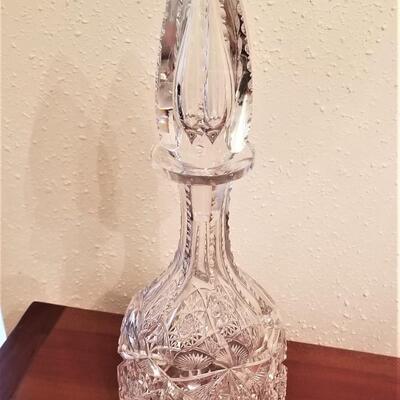 Lot #104  Beautiful Cut Glass Decanter