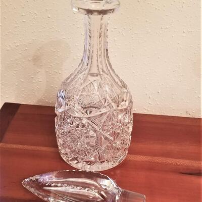 Lot #104  Beautiful Cut Glass Decanter