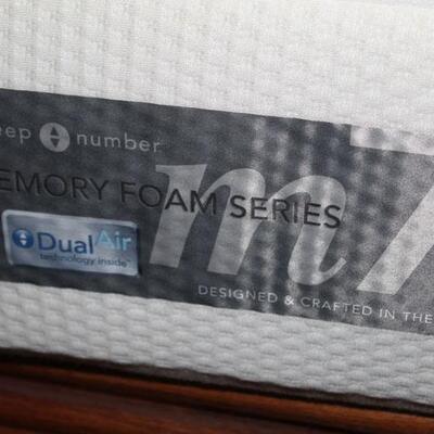 Queen sleep number dual control memory foam mattress
