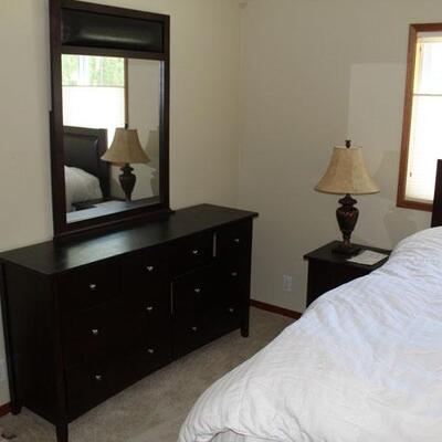 Guest bedroom set, appears unused, included Sealy Posturepedic matress