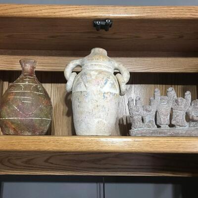 3 PC POTTERY DECO