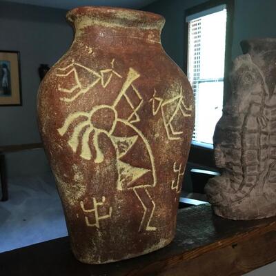 LARGE 2 PC DECO VASES