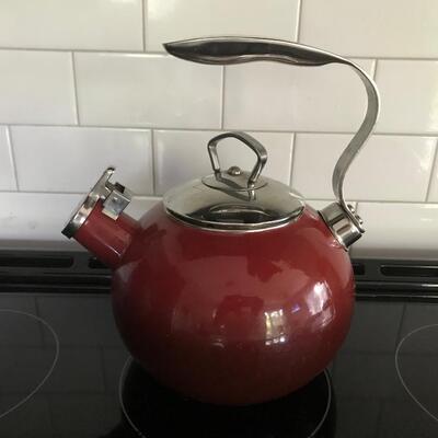 6 RED PC KITCHEN ITEMS