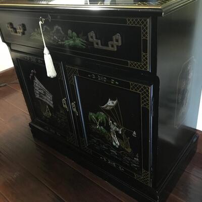 JASPER ORGINAL - HALLMARK OF DISTINCTION - CHINOISERIE  FOYER BUFFET, MIRROR & DECO BOX