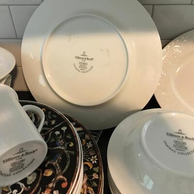 VILLEROY & BOCH  CHAUTEAU INTARSIA & CELLINI CLASSIC FINE CHINA 8 place settings plus....