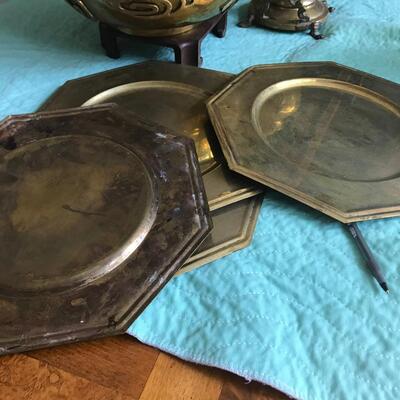 6 PC BRASS SERVING SET