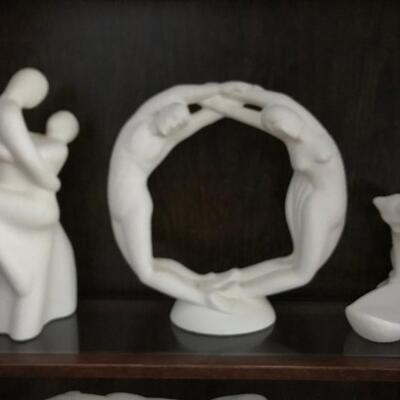 HAEGER VINTAGE STATUES 5 PCS - DANCING COUPLE, ETERNAL LOVE, COUGER & MORE