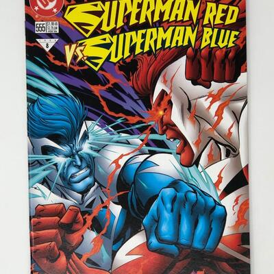 DC ADVENTURES OF SUPERMAN 555 superman red blue  1998 8 