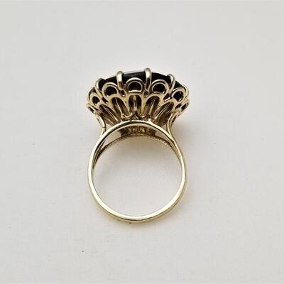 Lot #111   Vintage 10kt Gold Cocktail Ring - sz 7