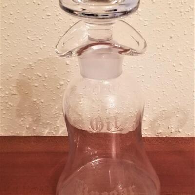 Lot #117  Hand Blown Decanter, Double Cruet, Vintage Oil/Vinegar