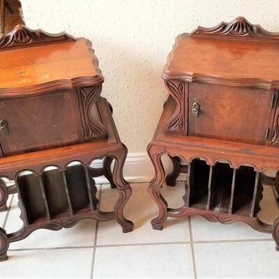 Lot #124  Pair of Depression era Smoking Stands