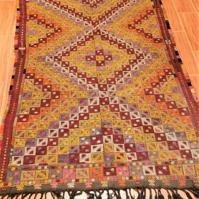 Lot #127 Textile with Vibrant colors - rug or wall hanging