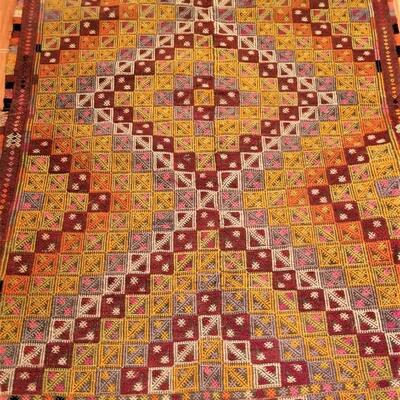 Lot #127 Textile with Vibrant colors - rug or wall hanging