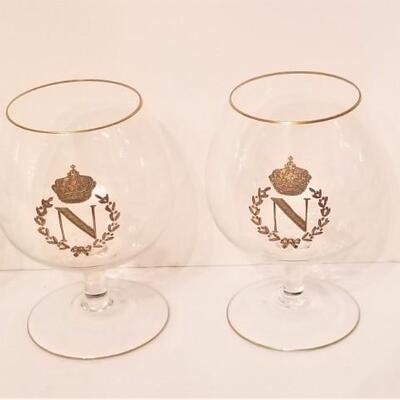 Lot #128 Set of Four Brandy Snifters "N" monogram