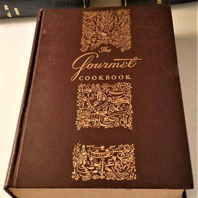 Lot #131  1969-1980 Hardcover Bound complete run of GOURMET magazine, along with the Gourmet cookbook